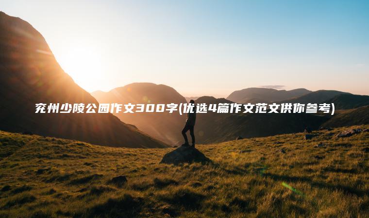 兖州少陵公园作文300字(优选4篇作文范文供你参考)