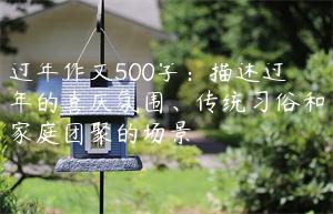 过年作文500字：描述过年的喜庆氛围、传统习俗和家庭团聚的场景